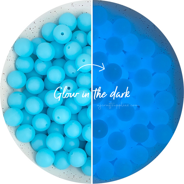 19mm round Glow in the Dark Silicone Beads - AJ Craft Supplies