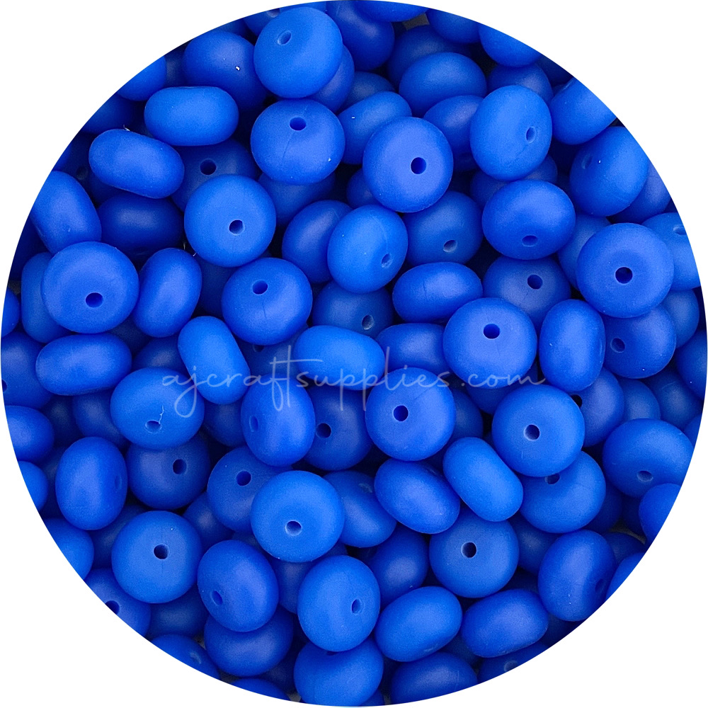 Royal Blue - Mini Abacus Silicone Beads - Each