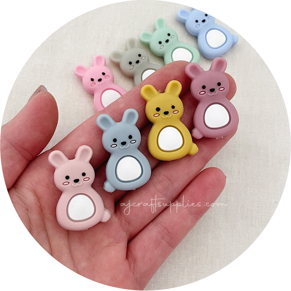 Little Bunny Rabbit - CHOOSE YOUR COLOUR - 2 beads