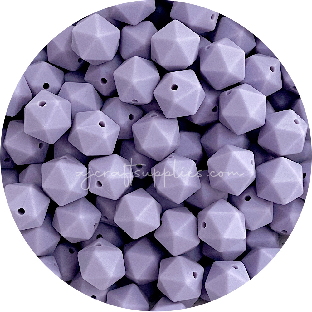 *CLEARANCE* Taro Purple - 14mm Mini Icosahedron - 20 beads