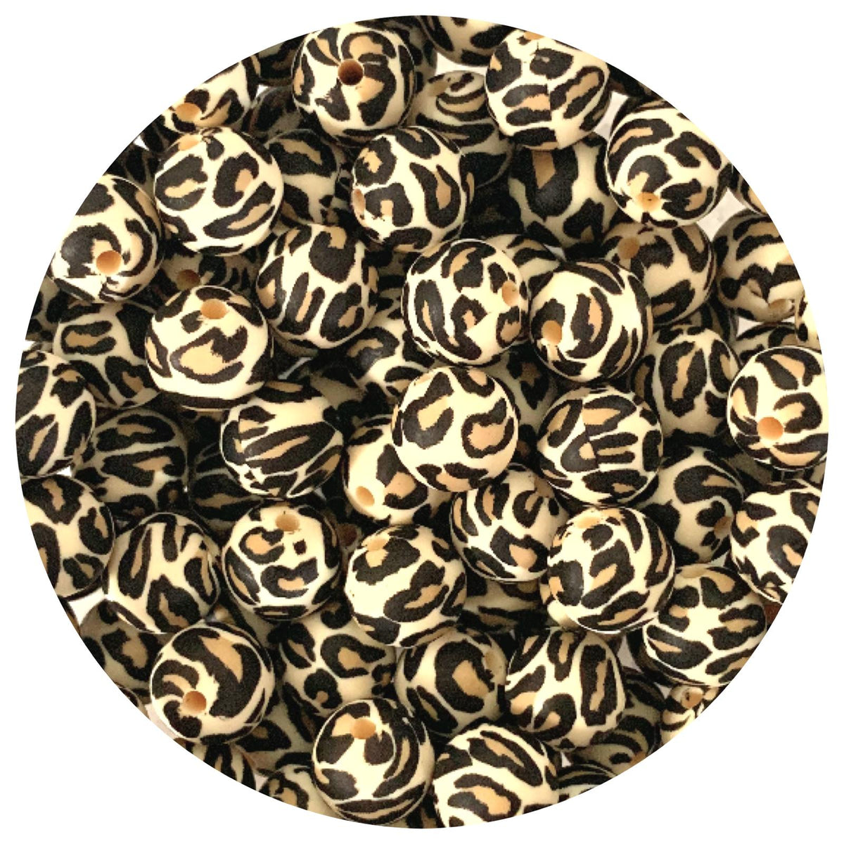 Leopard - 15mm round - 10 Beads