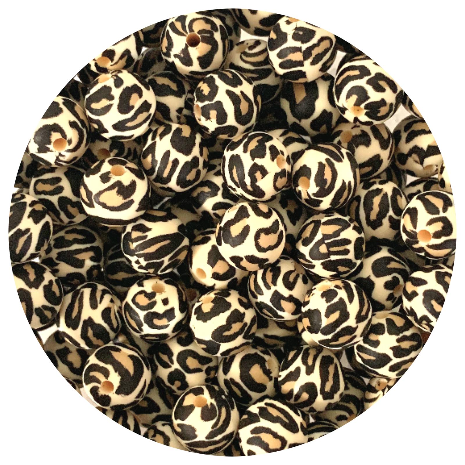 Leopard - 15mm round - 10 Beads