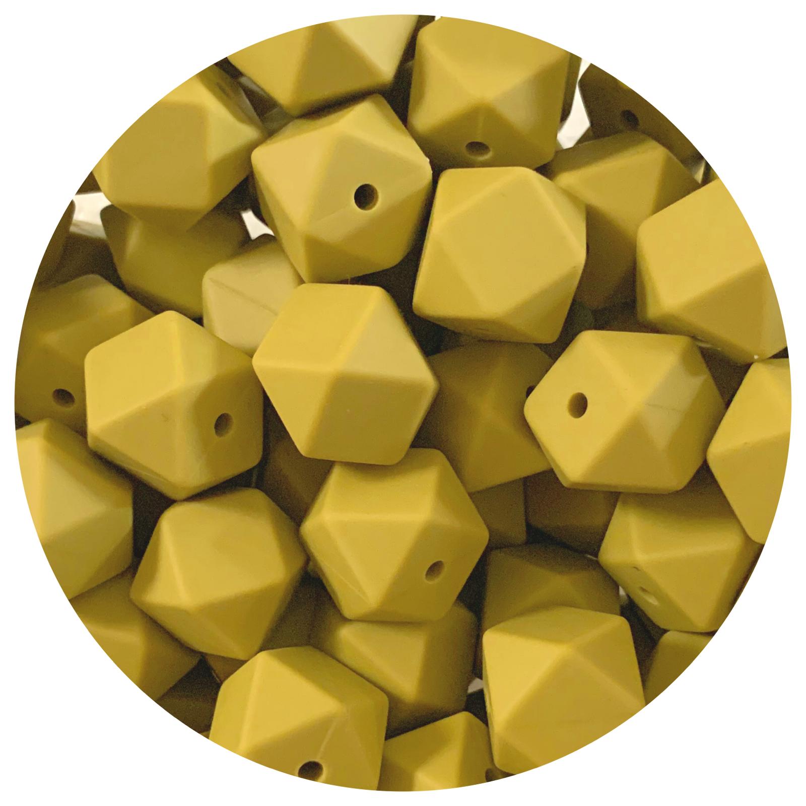 *CLEARANCE* Pistachio - 17mm Hexagon - 10 Beads
