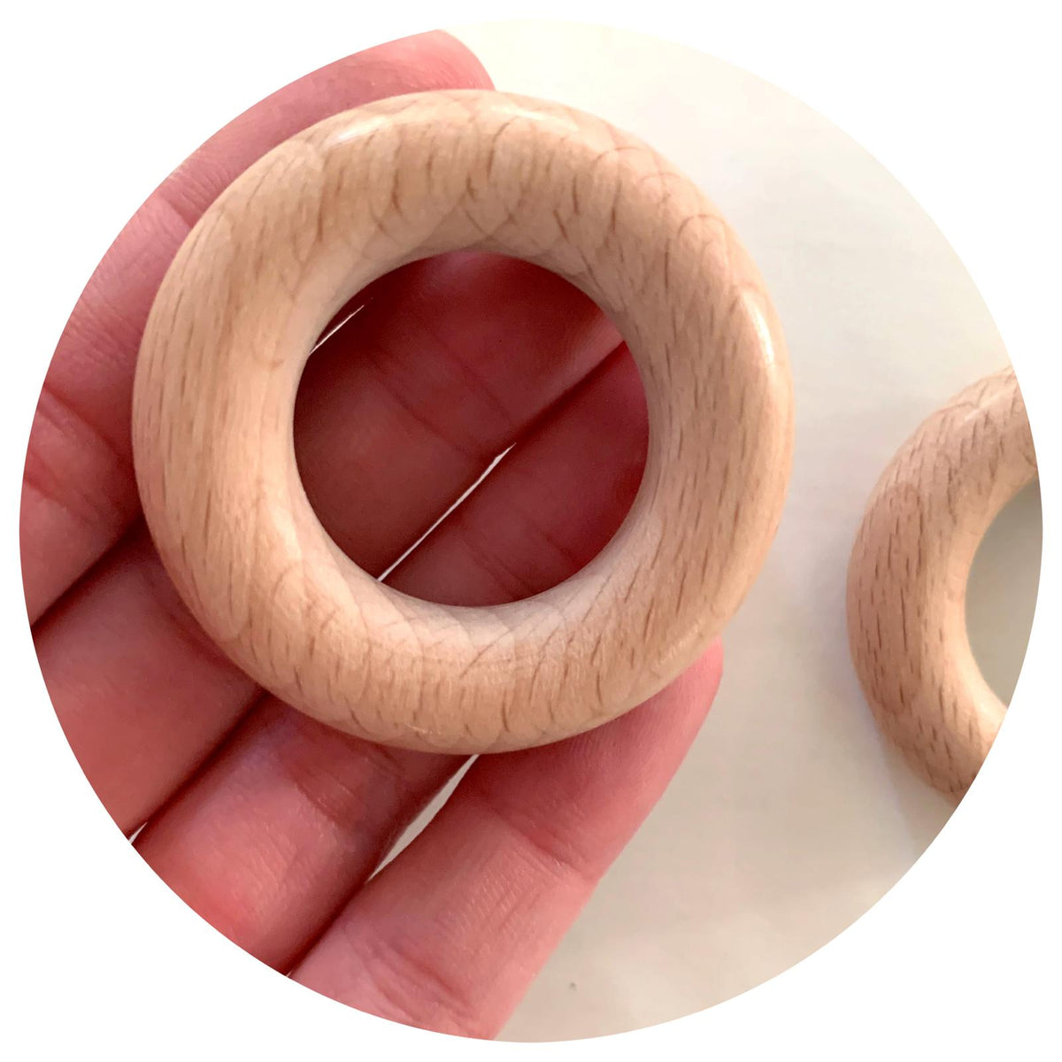 *CLEARANCE* Beech Wood Rings - 45mm - 10 Rings