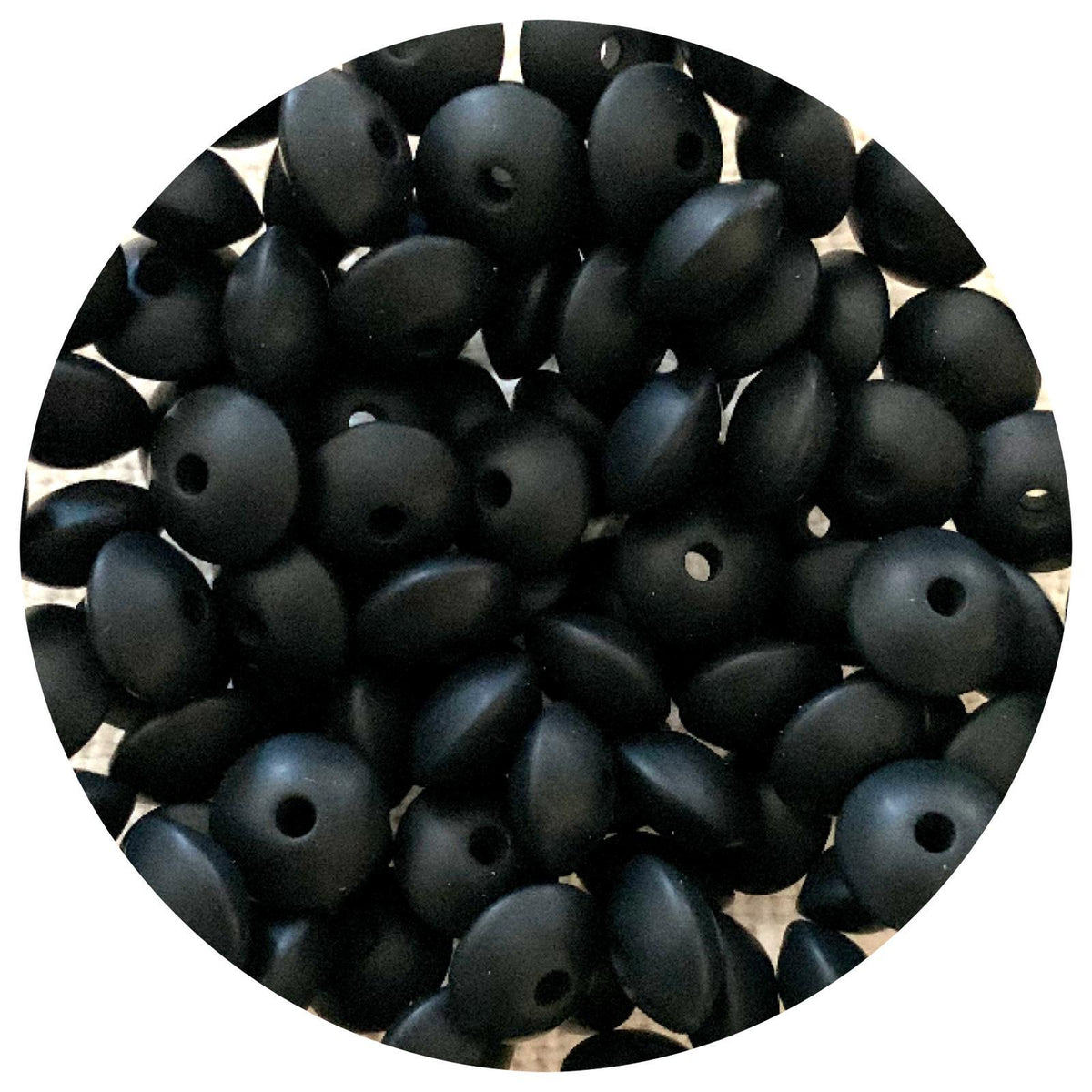 Jet Black - 12mm Mini Saucer - Each