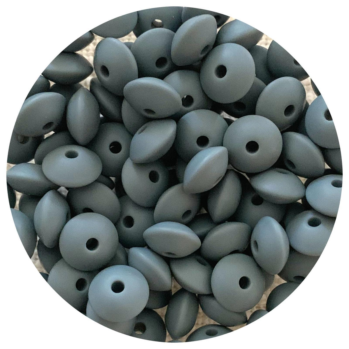 Dark Grey - 12mm Mini Saucer - Each