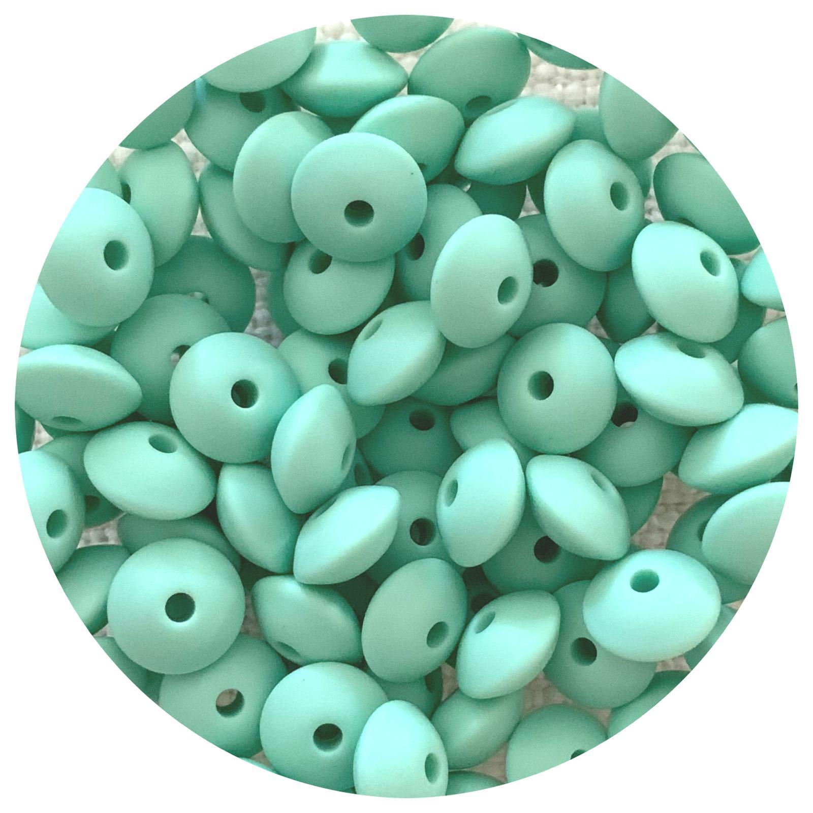 Mint Green - 12mm Mini Saucer - Each