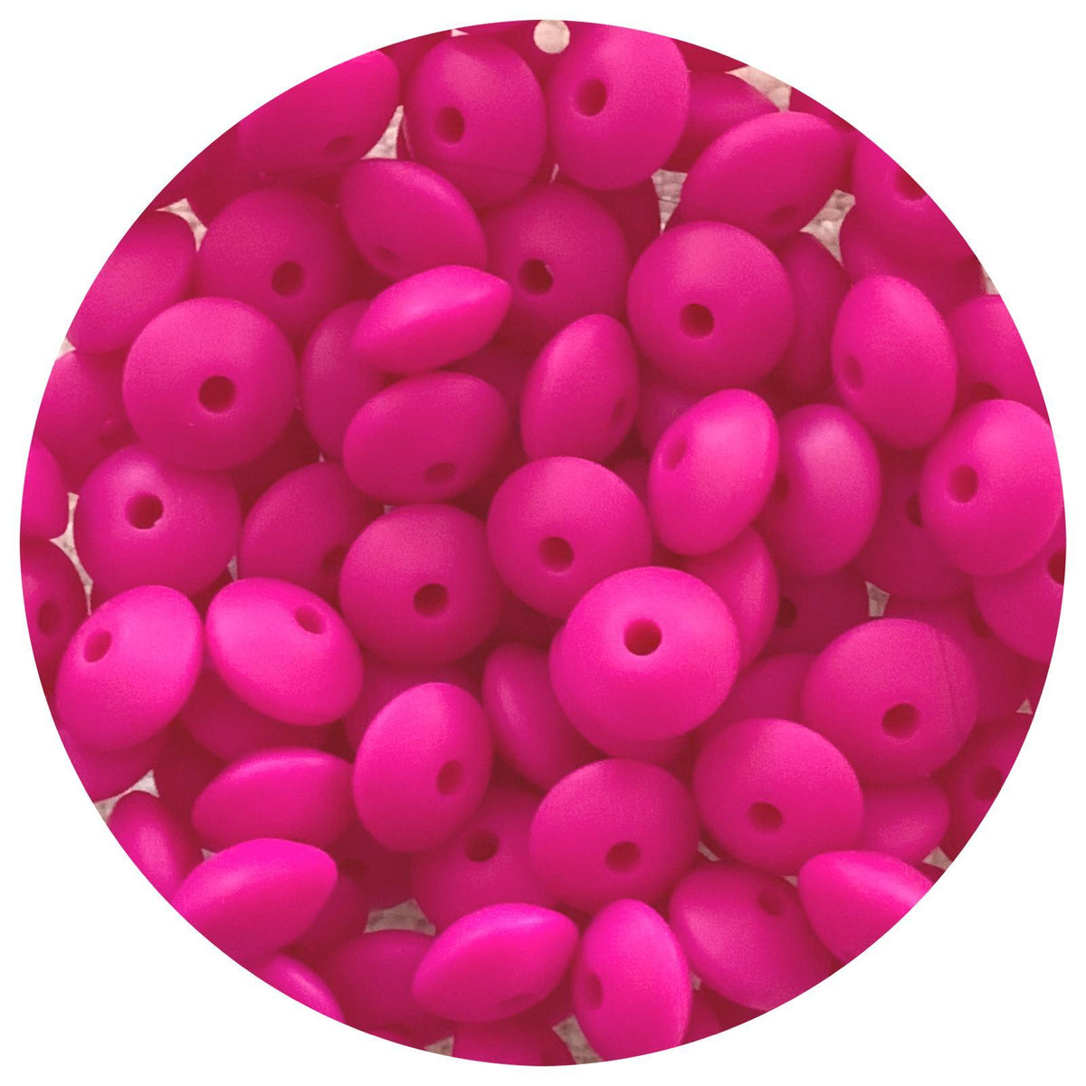 Hot Pink - 12mm Mini Saucer - Each