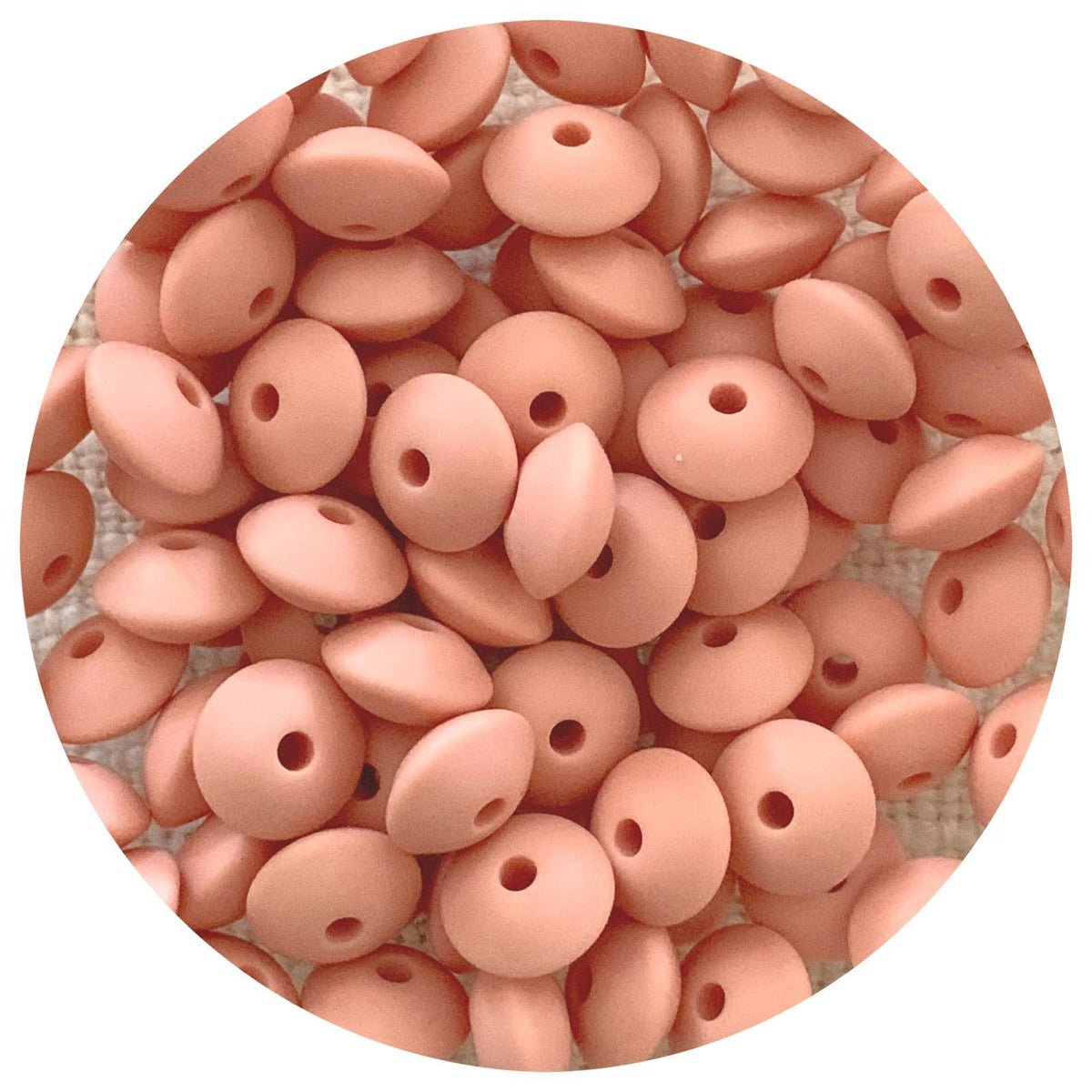 Peach - 12mm Mini Saucer - Each