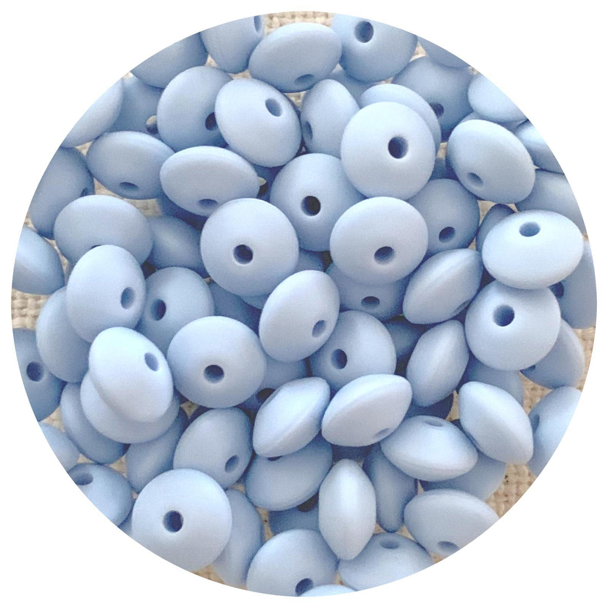 Pastel Blue - 12mm Mini Saucer - Each