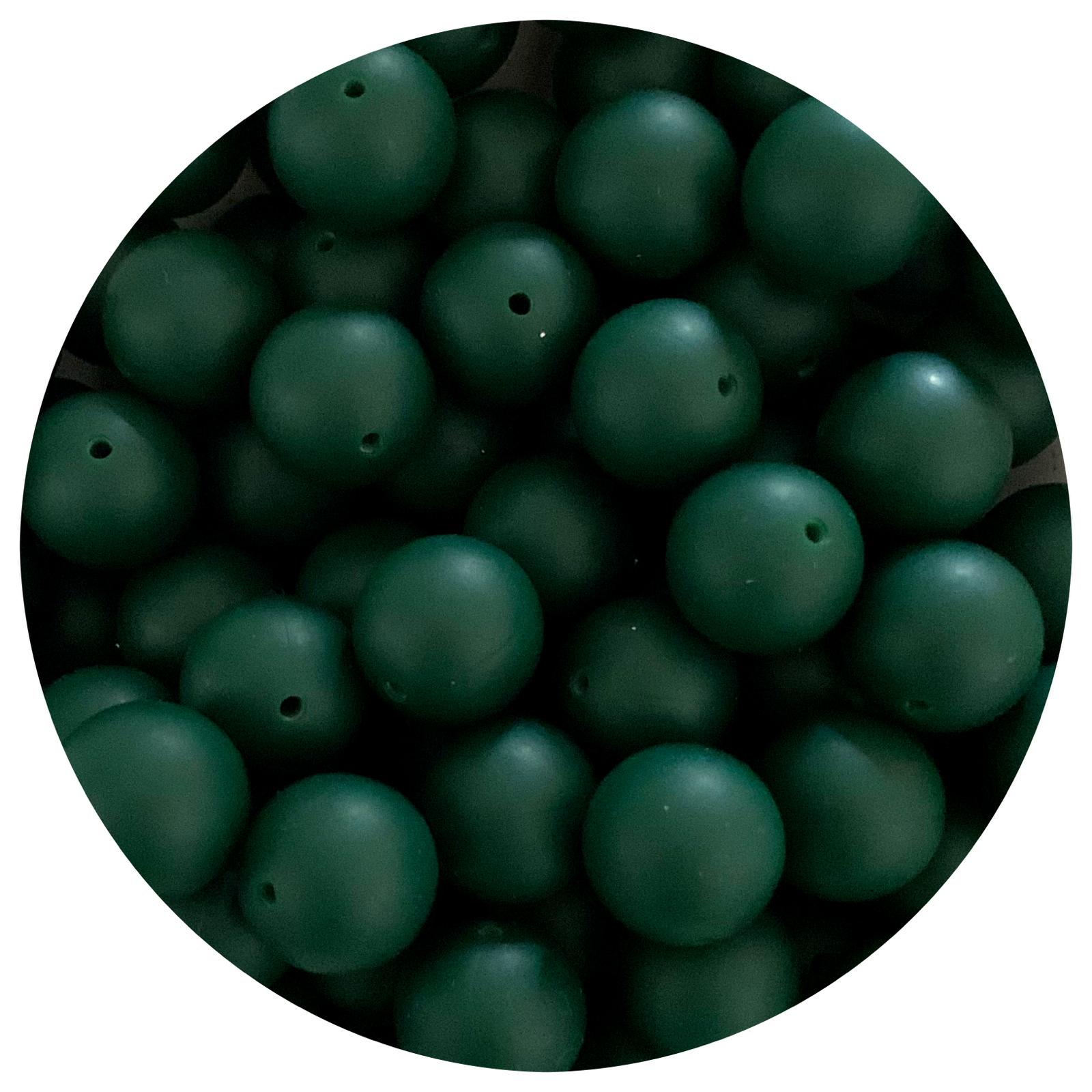 Forest Green - 19mm round - 5 Beads