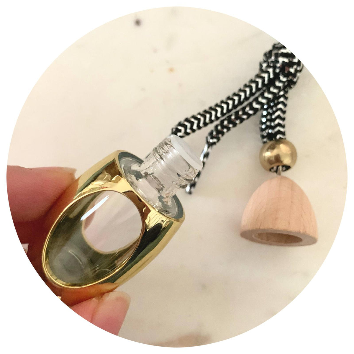 Hanging Bullet Diffuser Bottle - Gold - Each