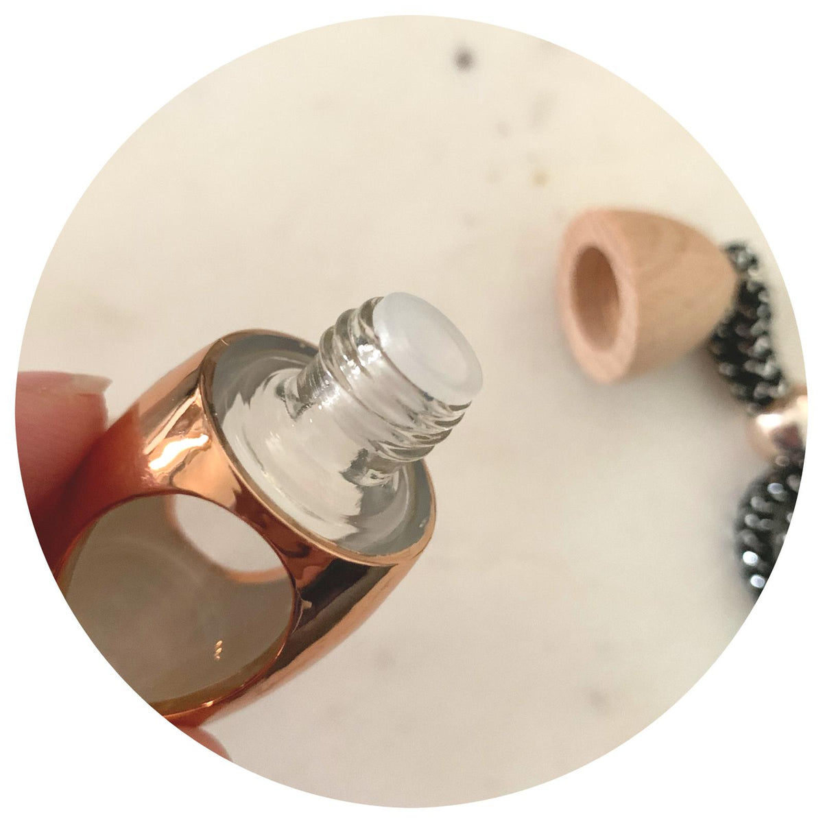 Hanging Bullet Diffuser Bottle - Rose Gold - Each
