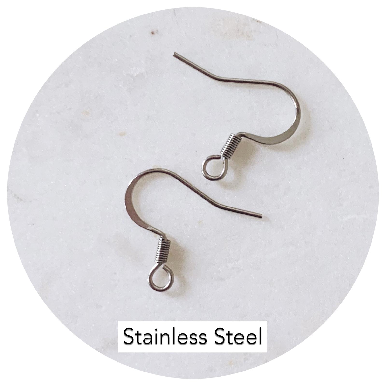 Stainless Steel Earring Hooks - Lead & Nickel Free - 50 pcs