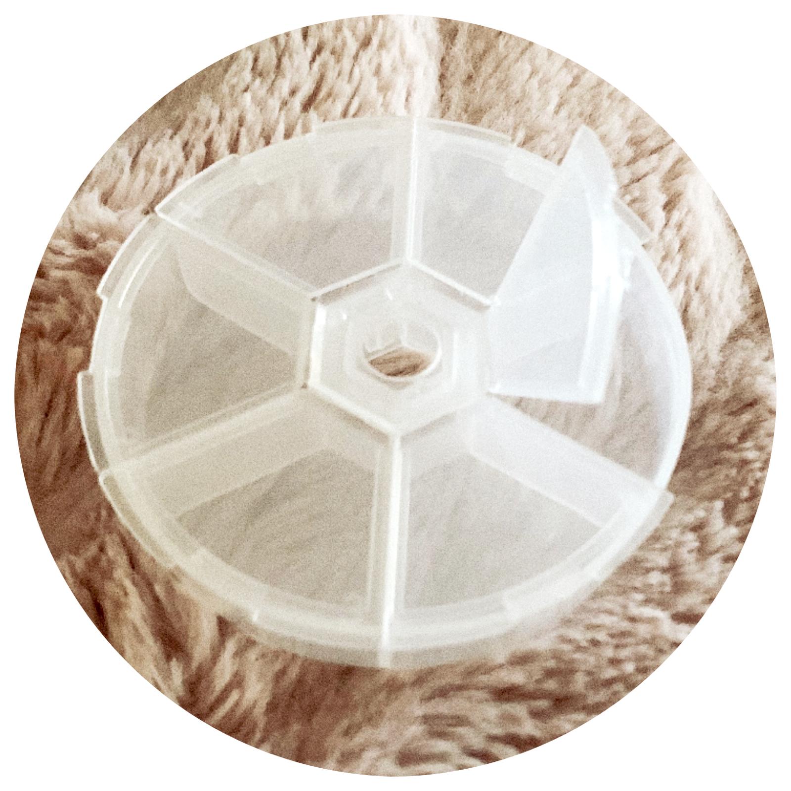 6-Grid Plastic Storage Container/Organiser - Circle