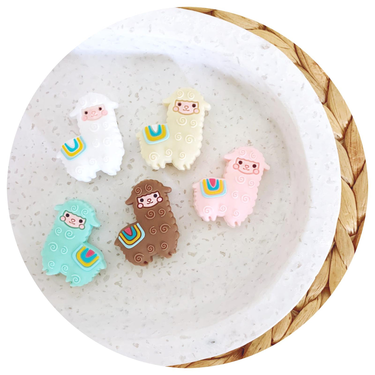 Candy Pink - Llama Silicone Beads - 2 Beads