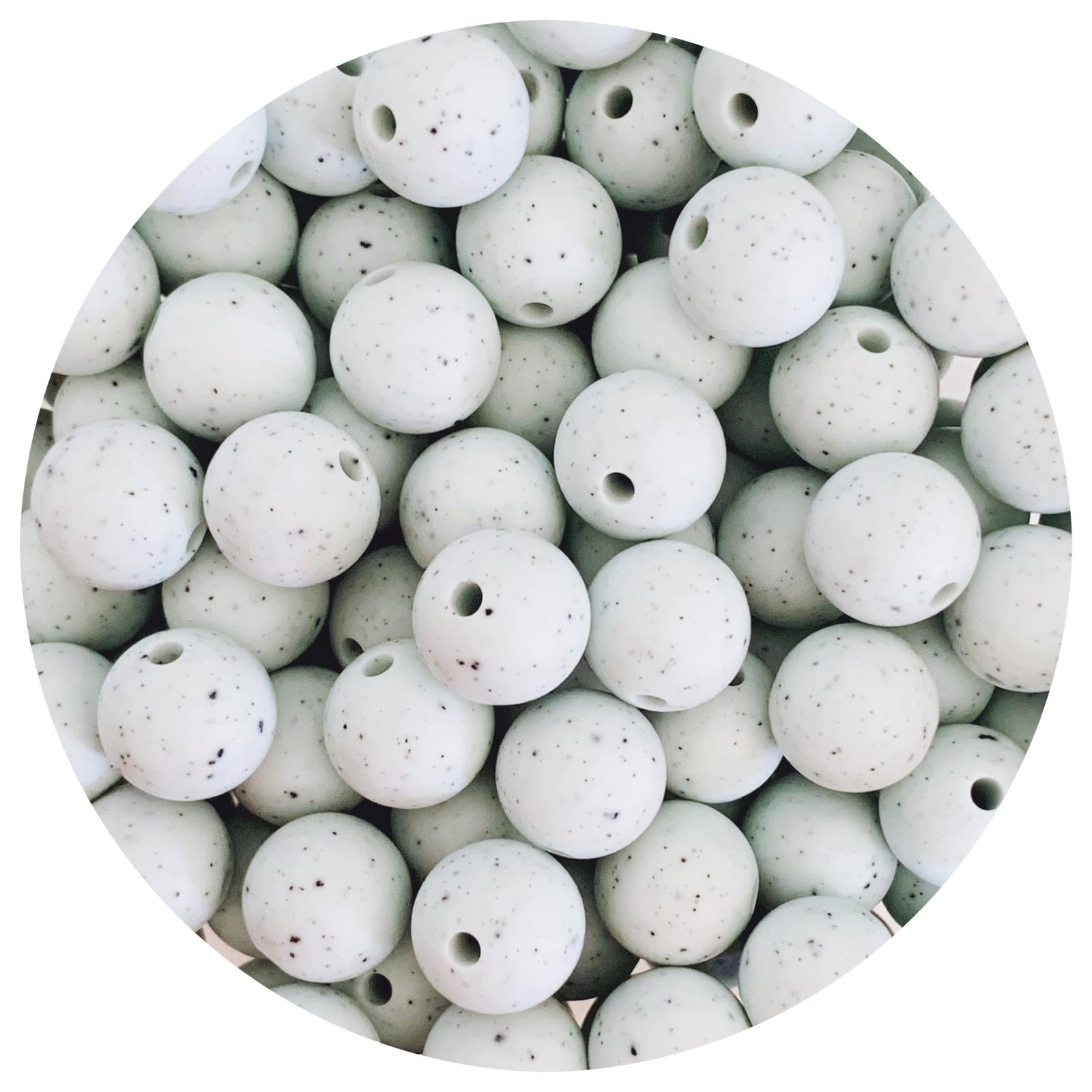 Seabreeze Speckled - 15mm round - 10 Beads