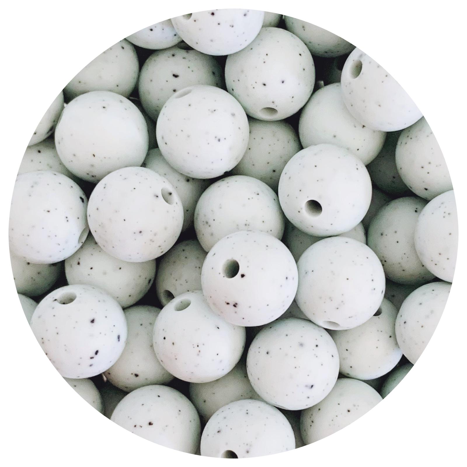 Seabreeze Speckled - 19mm round - 5 Beads