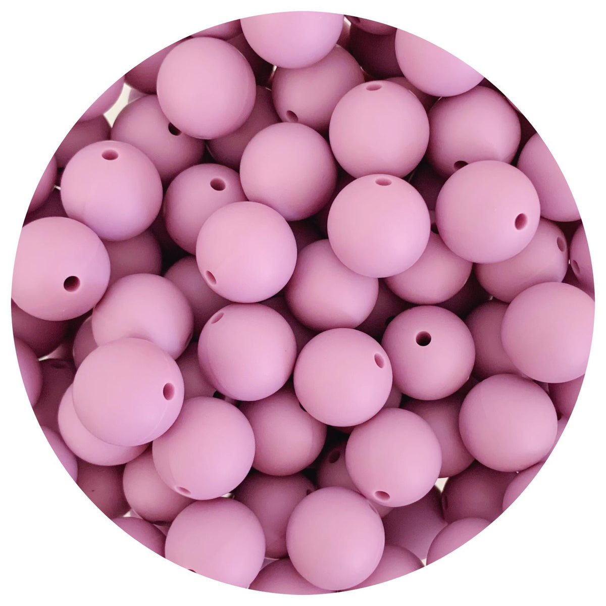Mauve - 15mm round - 10 Beads