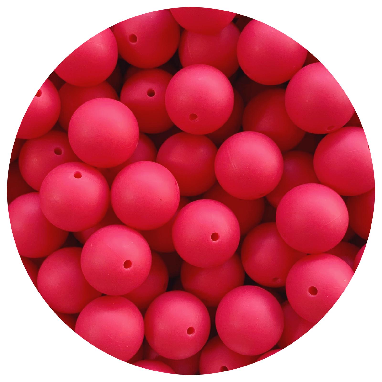 Raspberry - 19mm round - 5 Beads