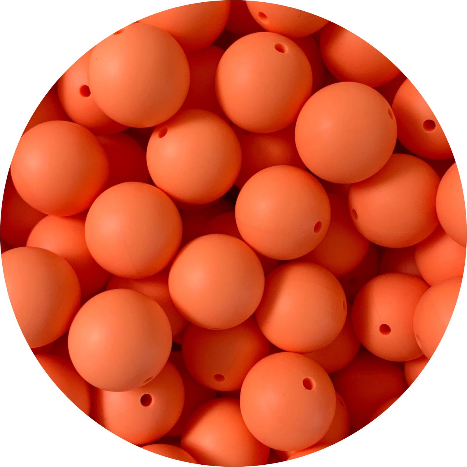 Bright Coral - 19mm round - 5 Beads