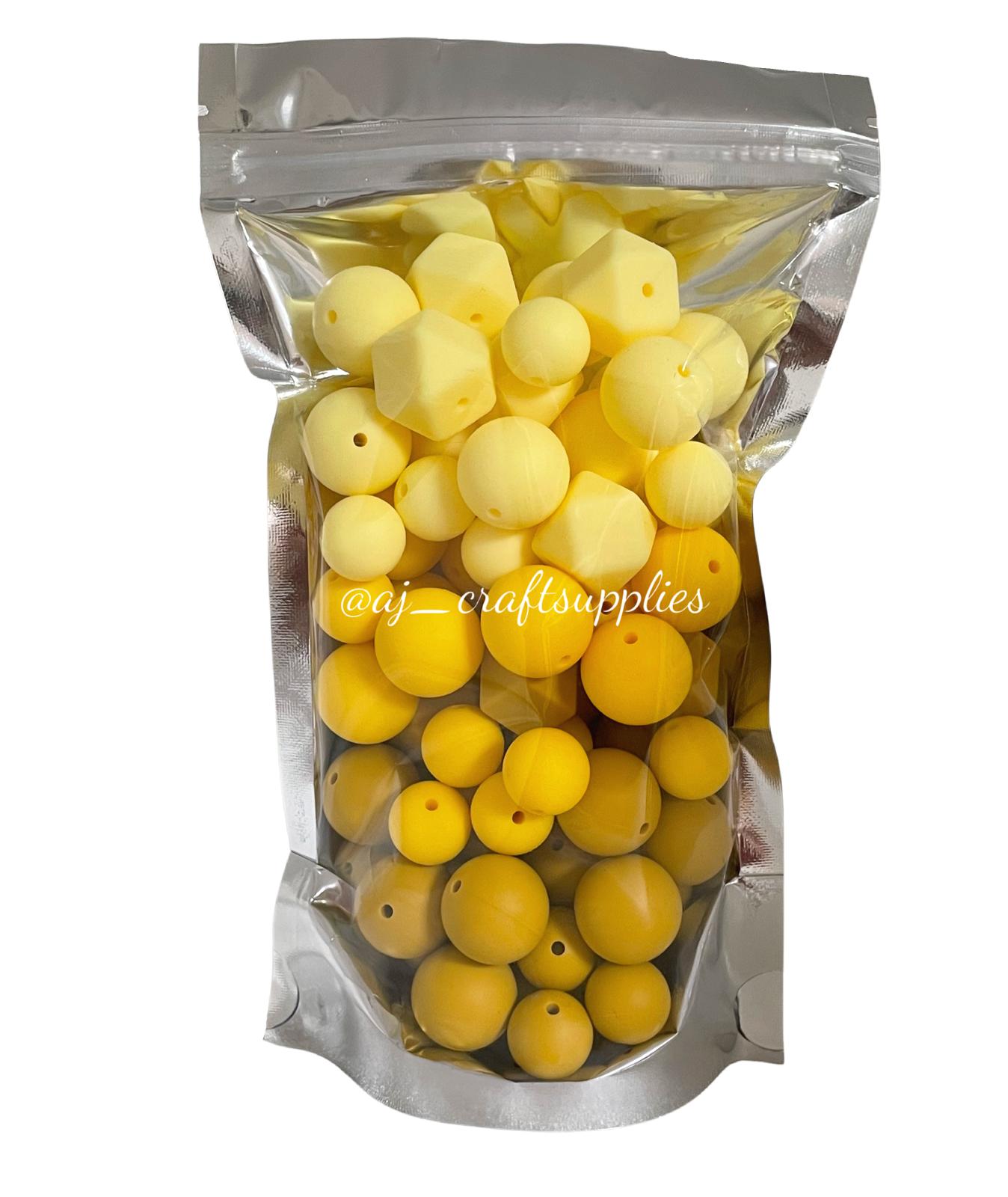 Mustard Yellow Ombre - Variety Pack - Silicone Beads