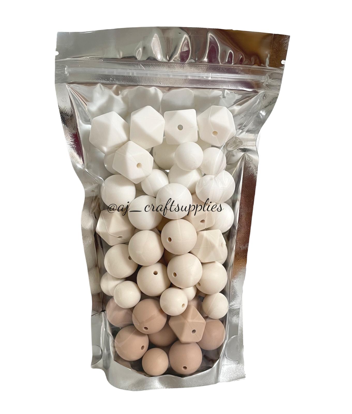 Latte Ombre - Variety Pack - 75 Silicone Beads