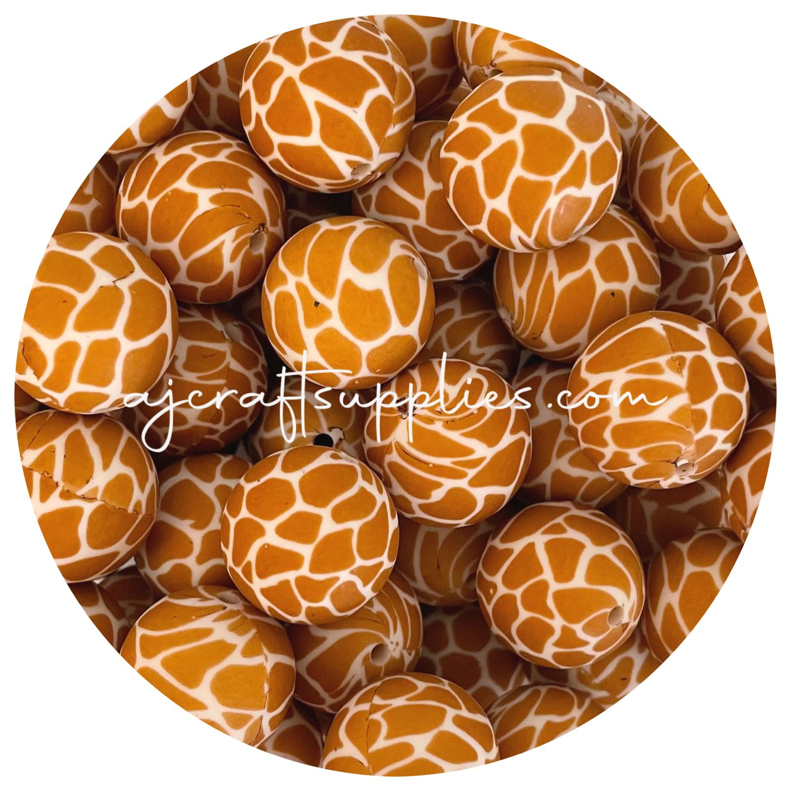 *CLEARANCE* Giraffe - 19mm round - 10 beads