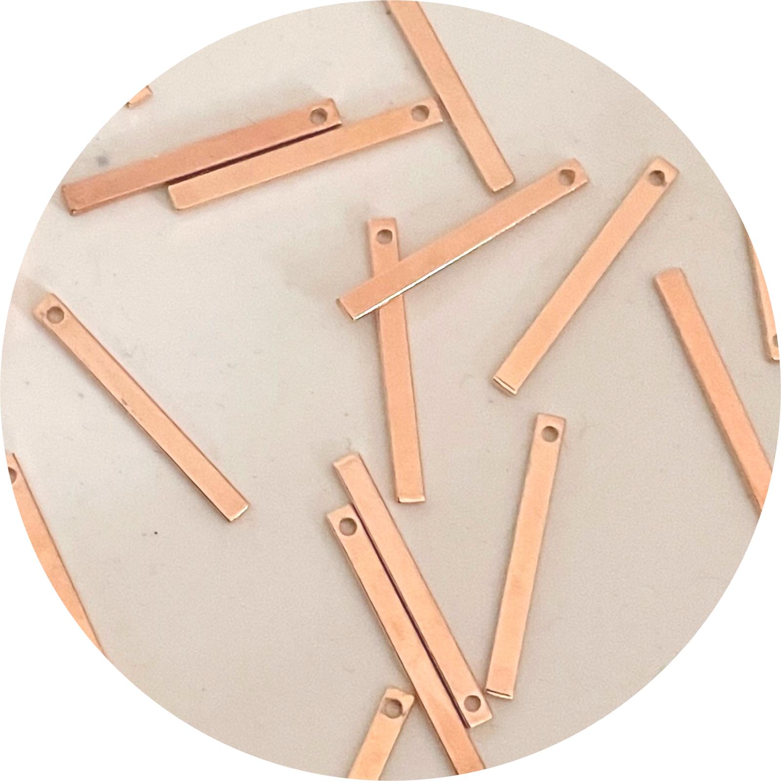 20mm Skinny Bar Charm - Rose Gold - 2 pcs - BS1199