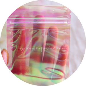 Pink Holographic (Translucent) Pouch - Extra Small - Each