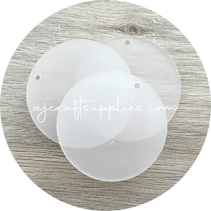 Clear Acrylic Blanks (with one hole) - 50mm Round Circle - Each