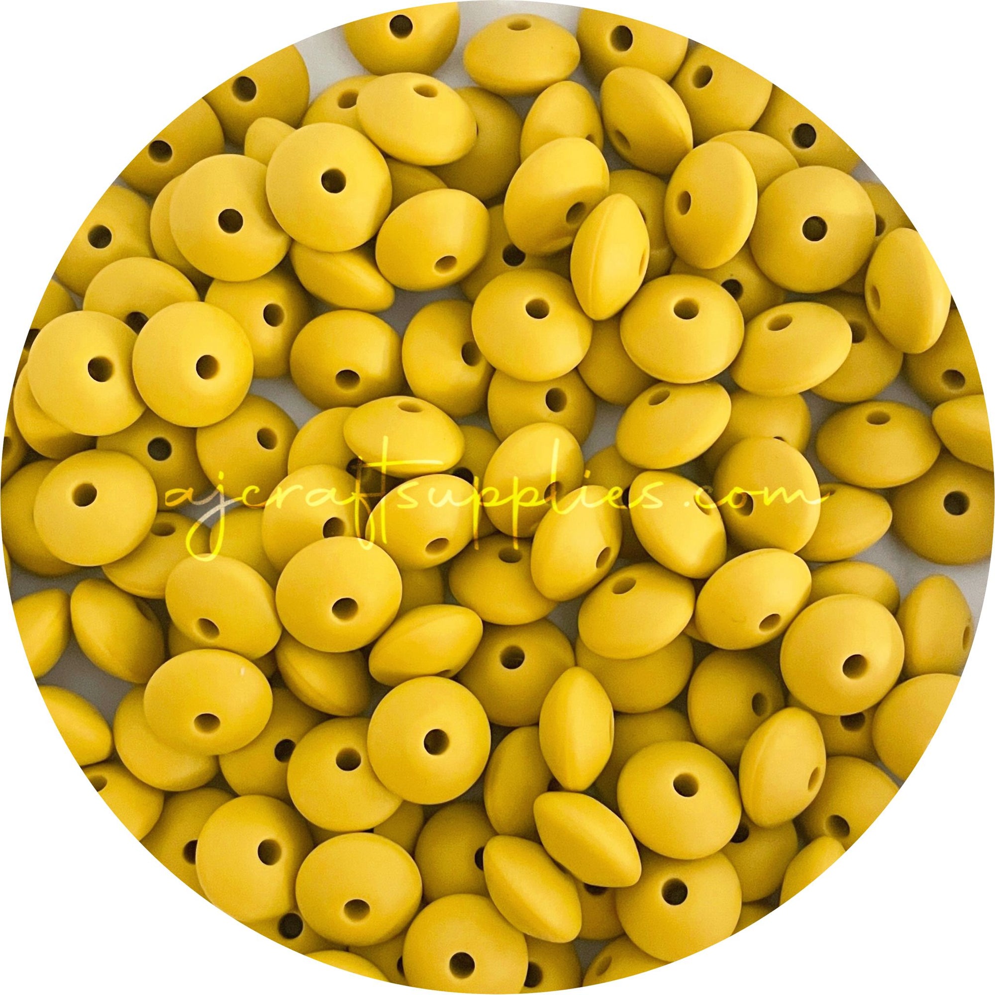 Mustard Yellow - 12mm Mini Saucer - Each