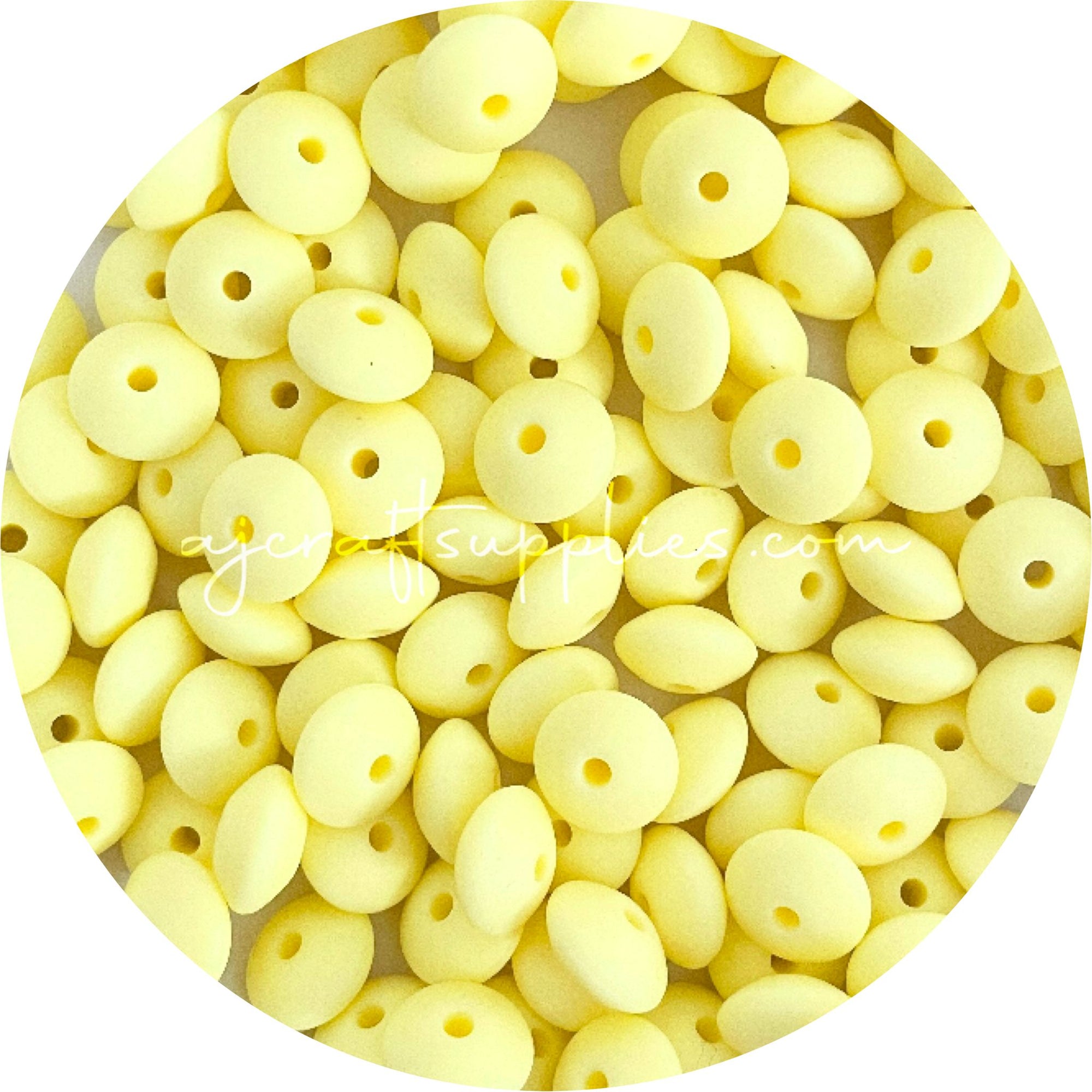 Buttery Yellow - 12mm Mini Saucer - Each