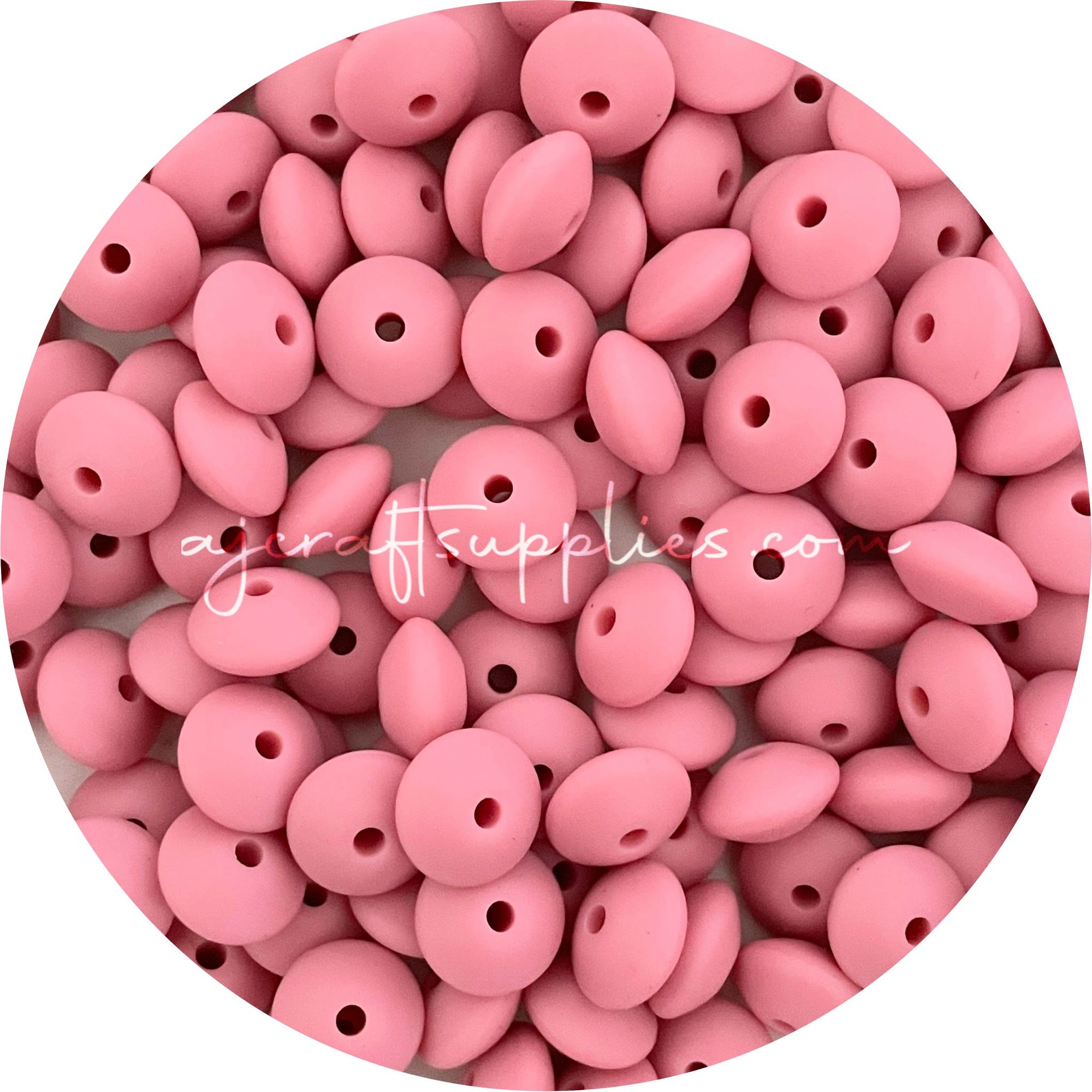 Petal Pink - 12mm Mini Saucer - Each