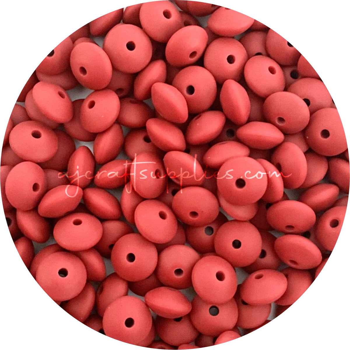 Burgundy Red - 12mm Mini Saucer - Each
