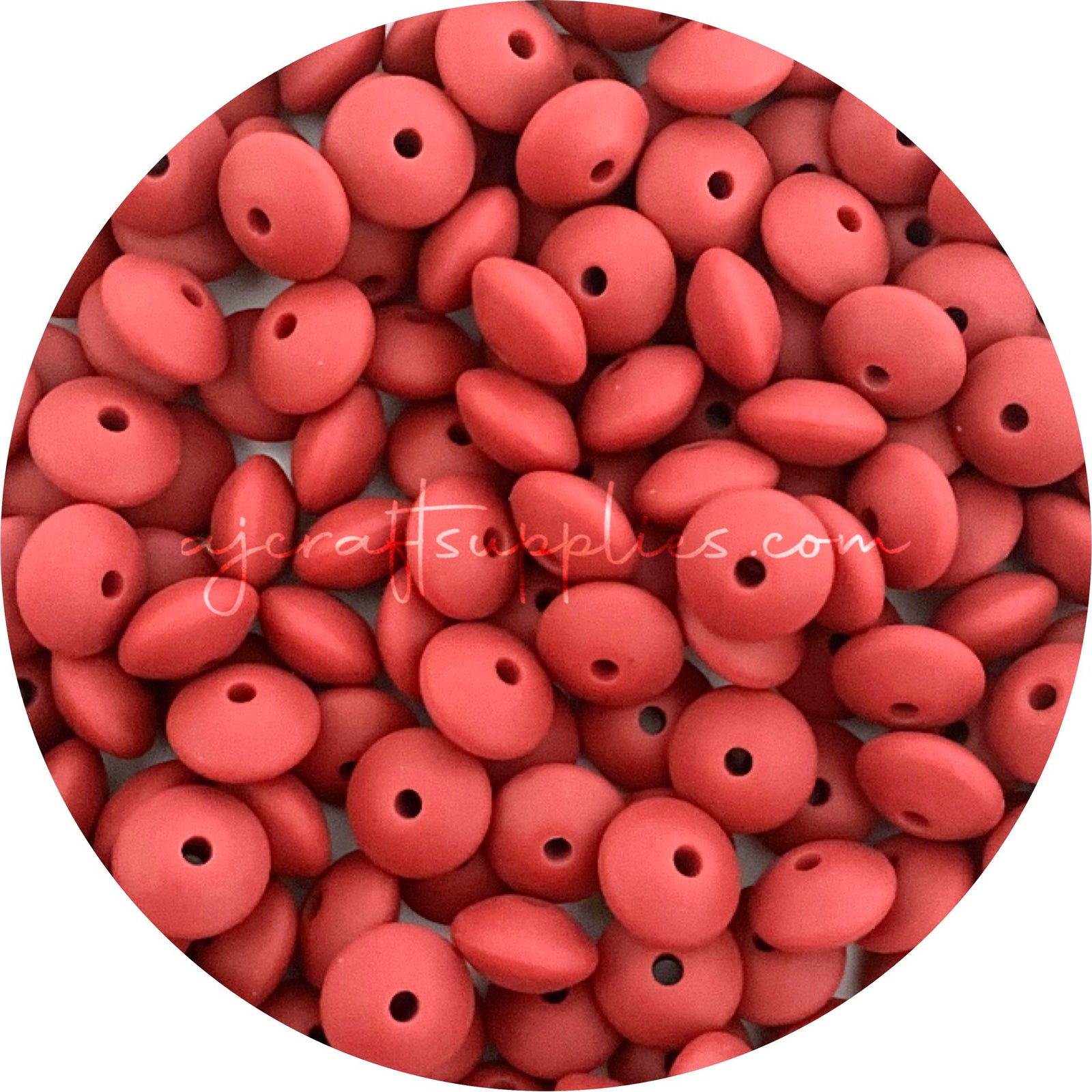Burgundy Red - 12mm Mini Saucer - Each