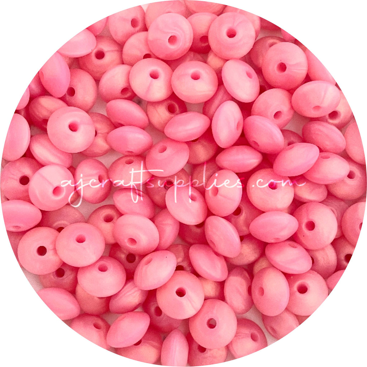 Pearl Rose Shimmer - 12mm Mini Saucer - Each