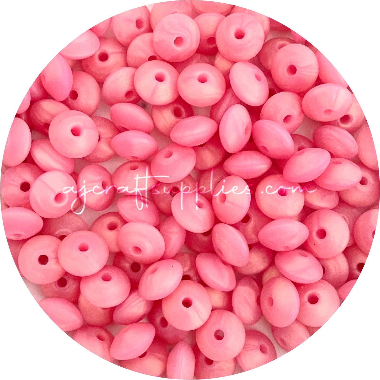 Pearl Rose Shimmer - 12mm Mini Saucer - Each