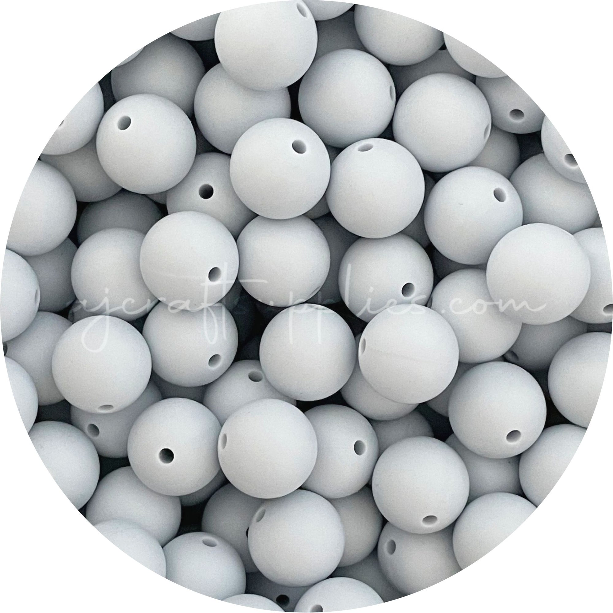Silver Blue Mist - 15mm round - 10 Beads