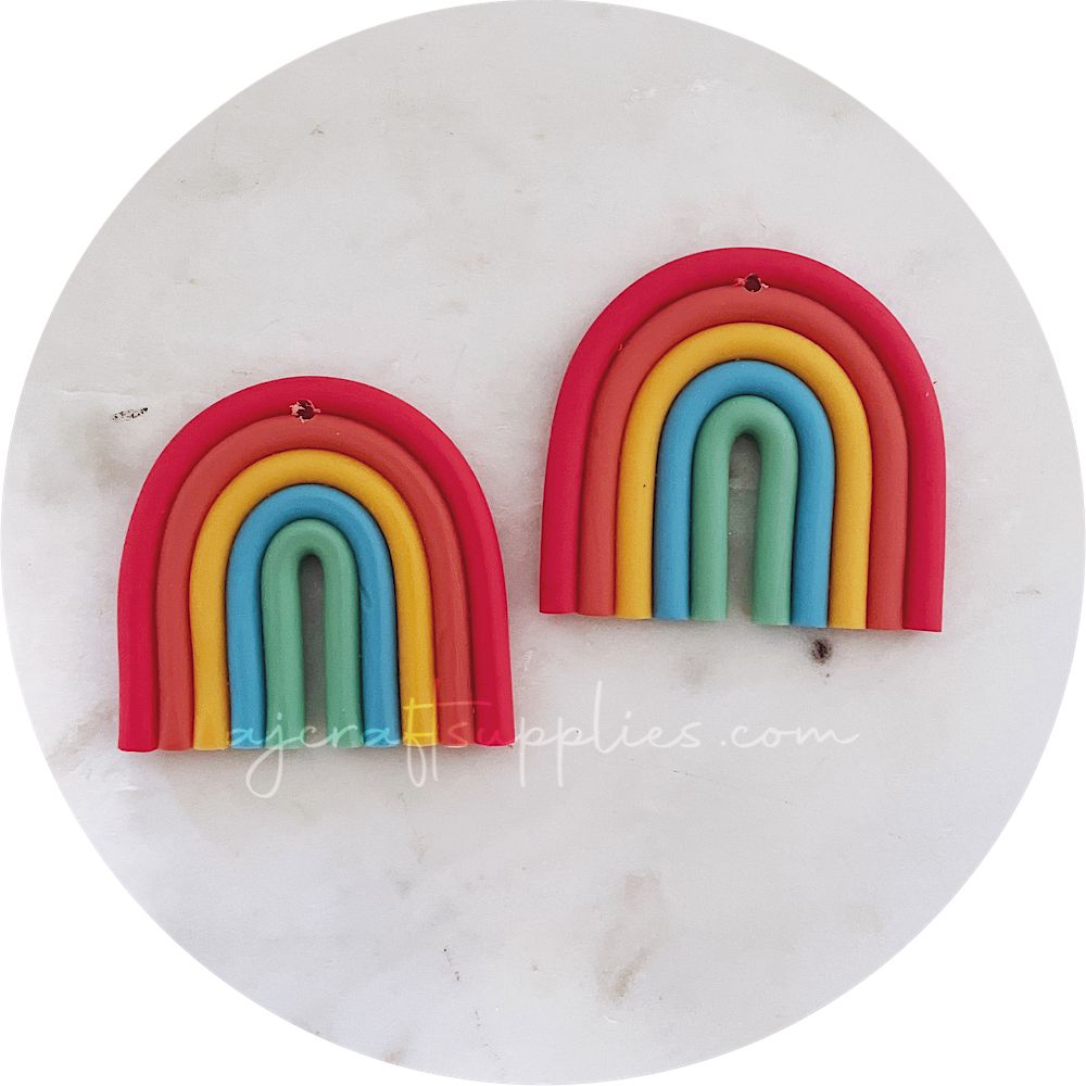 Colourful Rainbow Arch Clay Charm - Classic - Each