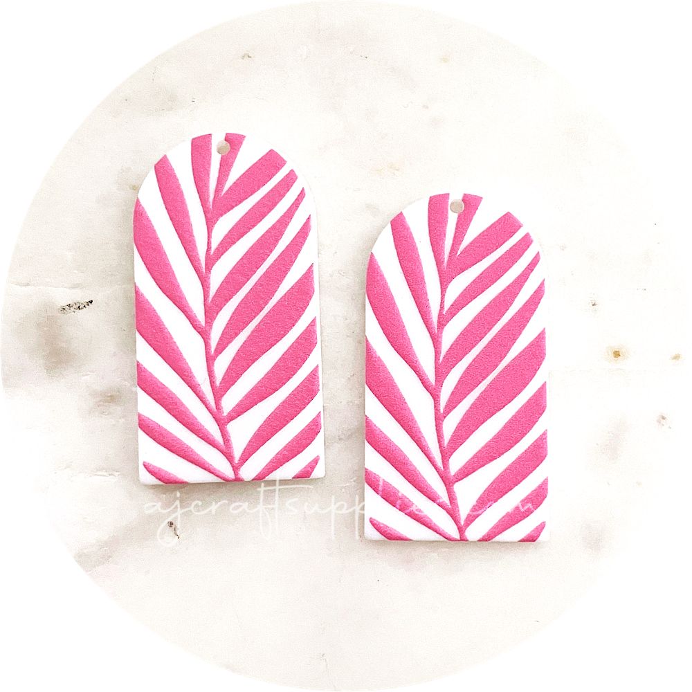 Pink Fern Arch Acrylic Charm - Each