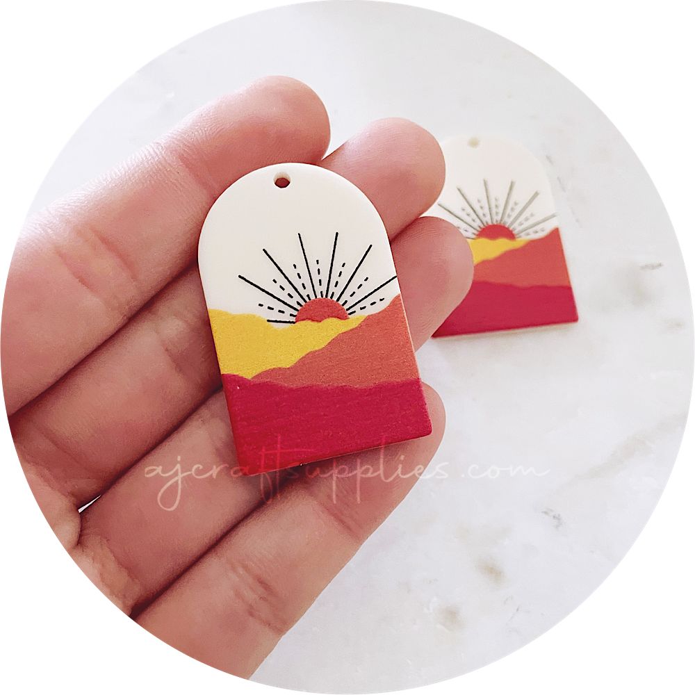 Sunrise Arch Acrylic Charm - Each