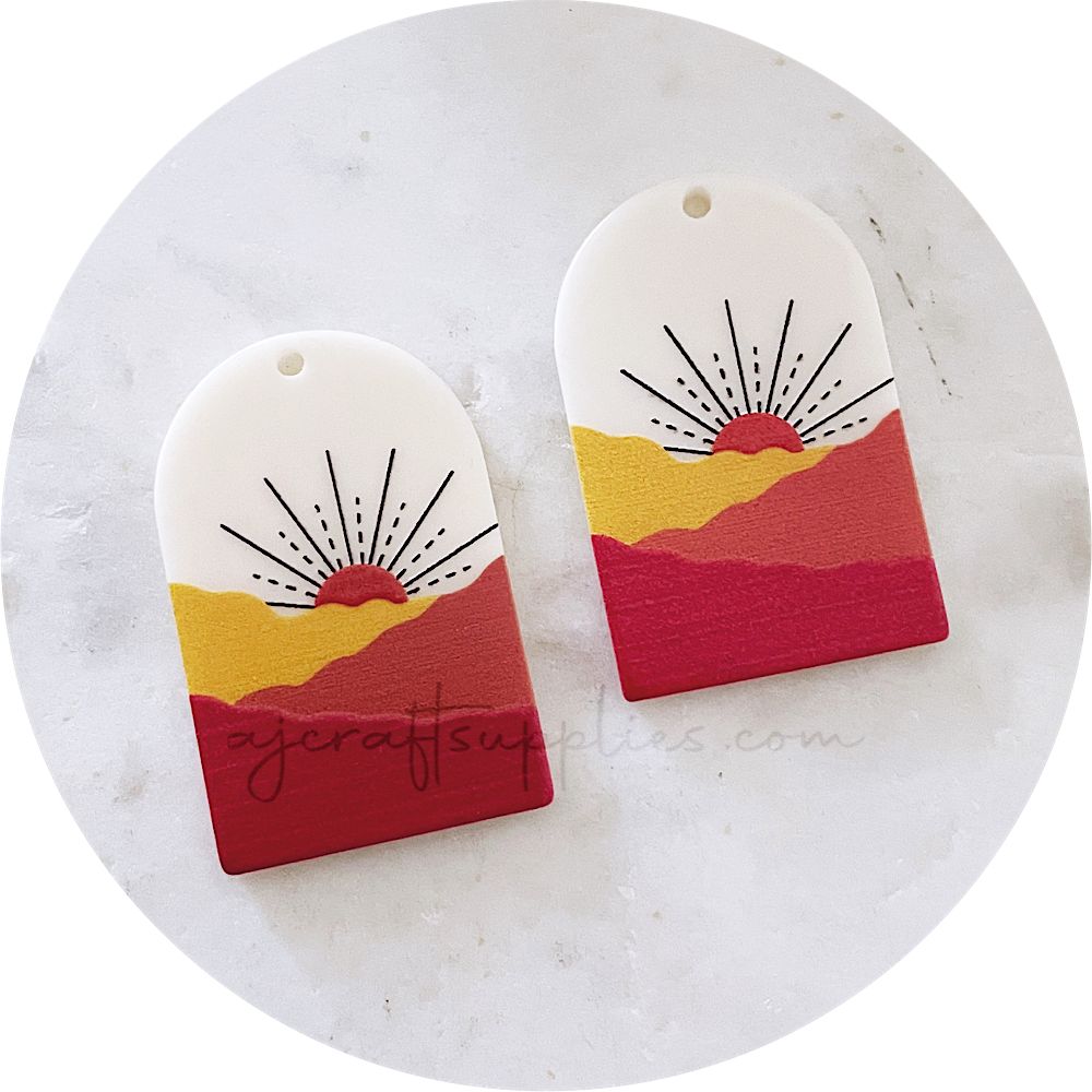Sunrise Arch Acrylic Charm - Each