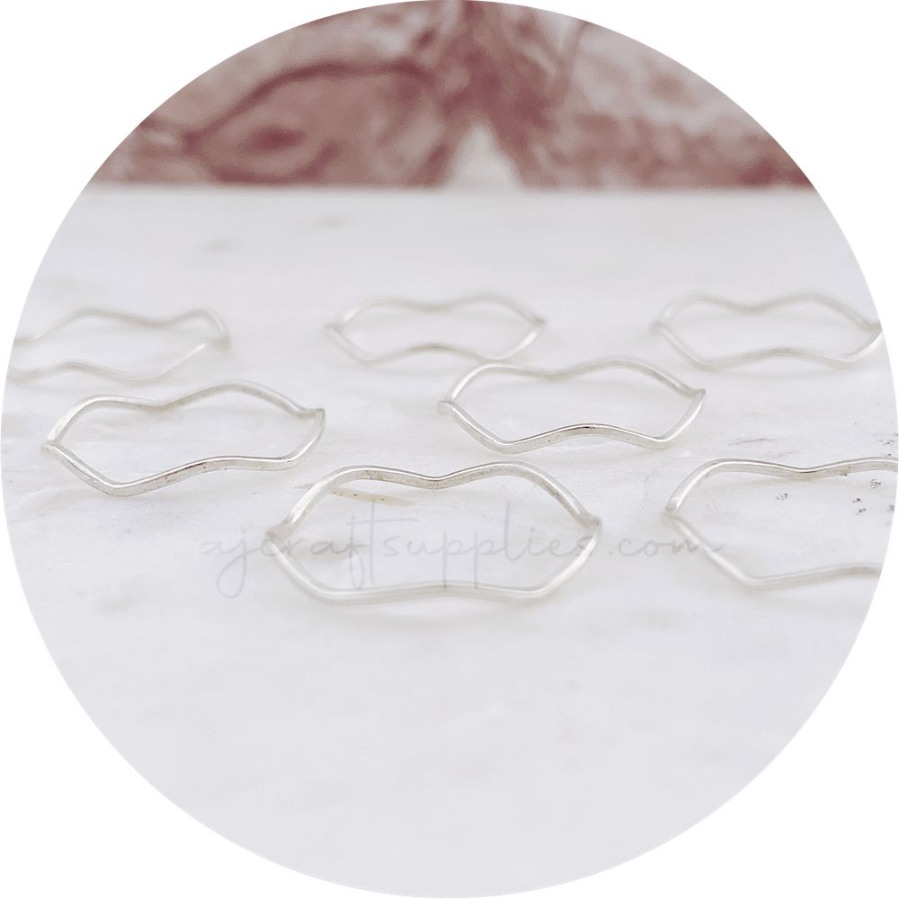 20mm Wavy Circle Connectors - Antique Silver - 2 pcs - BS1807