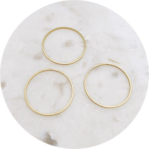 30mm Open Circle Connector - Raw Brass - 2 pcs - BS1089