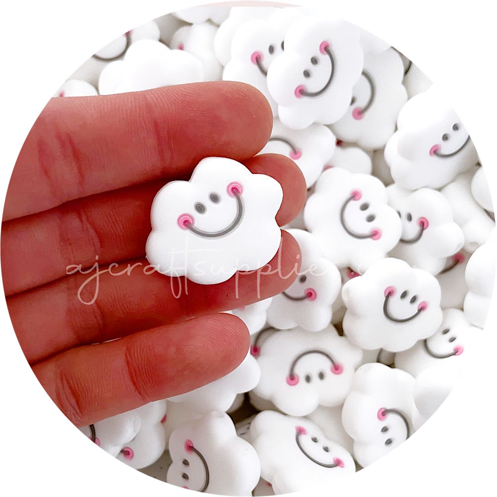 Happy Cloud - Silicone Beads - 2 Beads