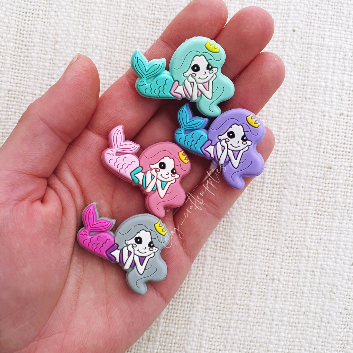 Mermaid Silicone Beads - CHOOSE YOUR COLOUR - 2 beads