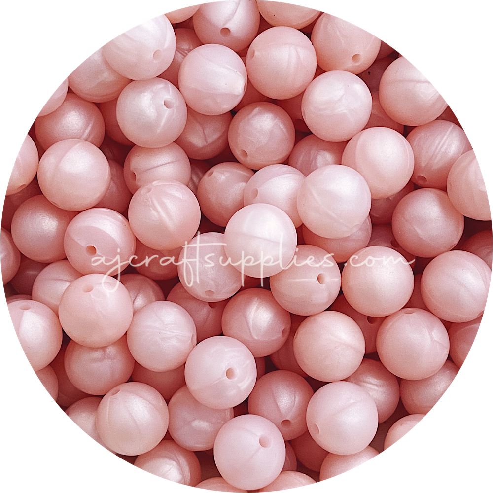 Pearl Blush - 15mm round - 10 Beads