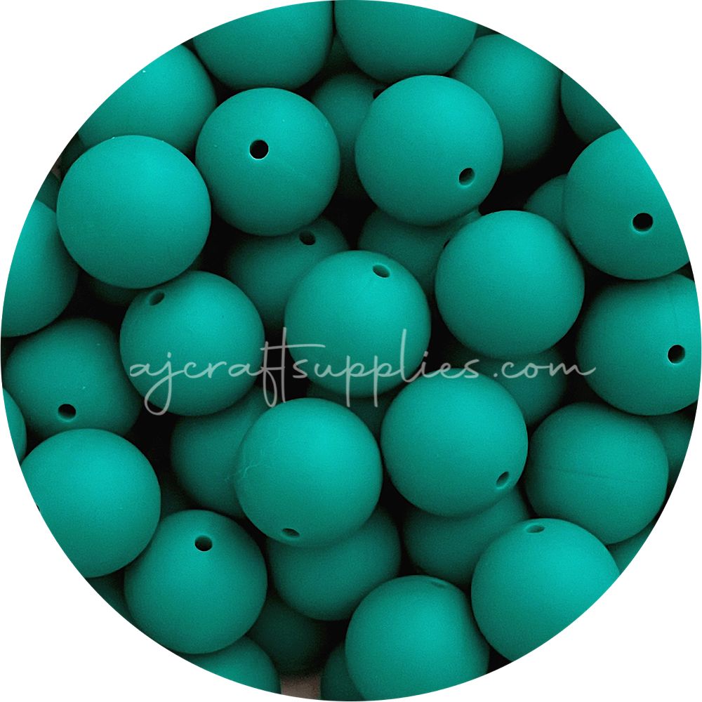 Ocean Green - 19mm round - 5 Beads