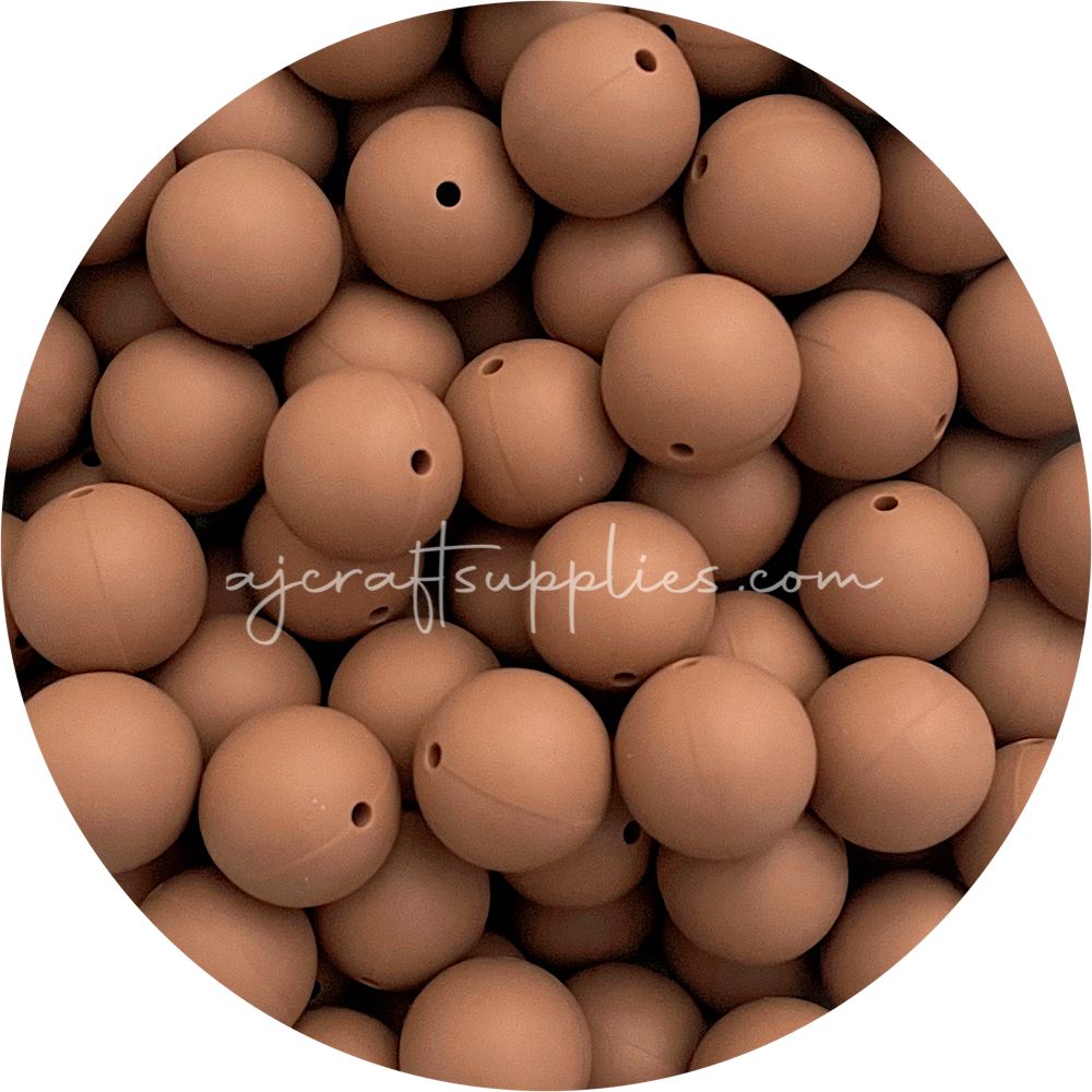 Espresso - 19mm round - 5 Beads